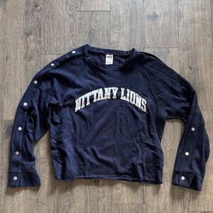 PINK Victoria's Secret Navy Logo Crop Top